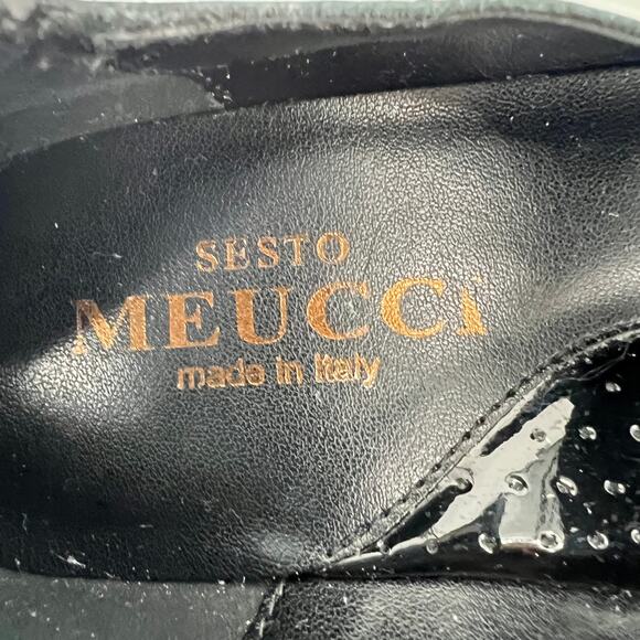 Sesto Meucci Soft Grip Loafer Women 7 Black Patent Leather Mary Jane Flat Italy - Picture 7 of 10